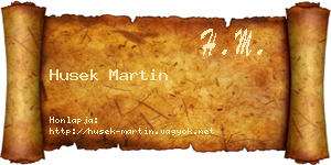 Husek Martin névjegykártya